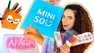 TESTANDO MATERIAIS DE PAPELARIA DA MINISO | Paula Stephania