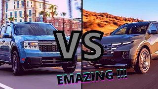 EMAZING DUEL !! 2022 ford maverick vs  hyundai santa cruz - hyundai santa cruz vs. ford maverick!