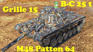 M48 Patton ● Grille 15 ● Bat.-Châtillon 25 t - WoT Blitz UZ Gaming