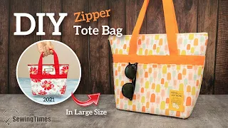 Travel in Style with This DIY💖Zipper Tote Bag Tutorial