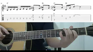 Time To Say Goodbye - Easy Fingerstyle Guitar Playthough Tutorial Lesson With Tabs