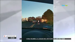 Se registra accidente de un tráiler en la carretera Xalapa-Perote.