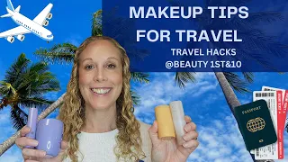 TRAVEL Beauty Tips-How to minimize liquids and maximize space✈️#makeup #beauty #makeuphacks #travel