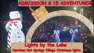 Harrison Hot Springs, B.C , Lights by the Lake , Christmas lights Display with Basecamp Burger Joint