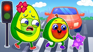 Avocado Baby, How to Cross the Street Safely?🚦🚗 + More Road Safety Tips by Pit & Penny Stories 🥑