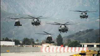 POTUS Presidential Helicopters Landing at Hollywood Burbank Airport Los Angeles President Joe Biden