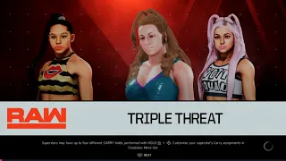 WWE Monday Night Raw Bianca Belair vs Doudrop vs Liv Morgan in a Triple Threat Match