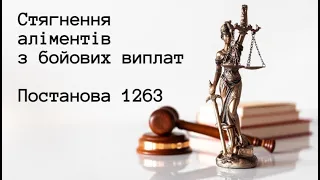 Стягнення аліментів з «бойових виплат». Постанова 1263.