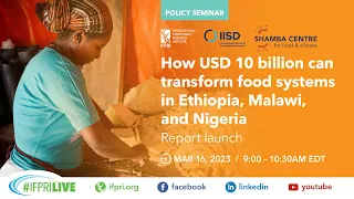 Policy Seminar | How USD 10 billion can transform food systems in Ethiopia, Malawi, & Nigeria