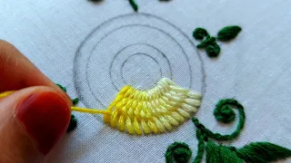 Most gorgeous  flower design|Cretan stitch hand embroidery|kadhai design|hand embroidery