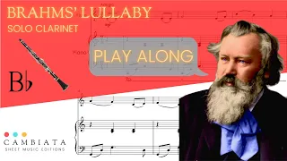 Brahms' Lullaby - Solo clarinet (Play Along)