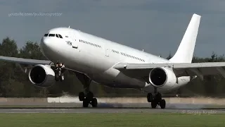 Red Wings Tu-204 & I-Fly Airbus A333 are landing at Pulkovo airport LED.