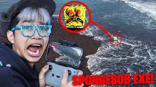 DRONE MEREKAM SPONGEBOB.EXE DI PANTAI! DI DUNIA NYATA DIA SANGAT MENGERIKAN, KITA SAMPAI DI KEJAR!!!