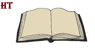 How to draw an open Book Easy