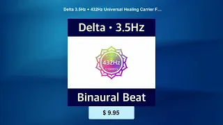 Delta 3.5Hz + 432Hz Universal Healing Carrier Frequency • Binaural Beat Audio