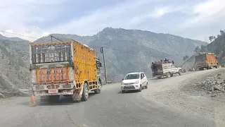 World's most dangerous road and beautiful road jammu and kashmir Ramban Banihal area side.