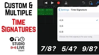 How to use custom and multiple time signatures in GarageBand iOS