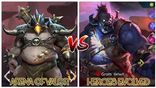 HEROES EVOLVED VS ARENA OF VALOR | COMPARISON ❤