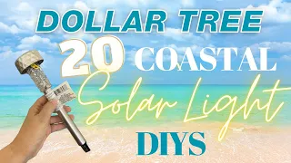 🔆 20 Coastal SOLAR LIGHT Dollar Tree DIYS & Hacks! Crafty Beach Summer New 2023