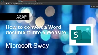 How to convert a word document into a website using Microsoft Sway | Word to Webpage using Sway