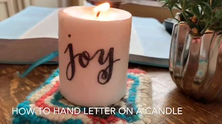 Heat Embossing a Hand Lettered Candle (video 2 in series)