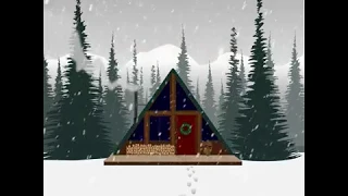 Animated Christmas Card | Winter Cabin