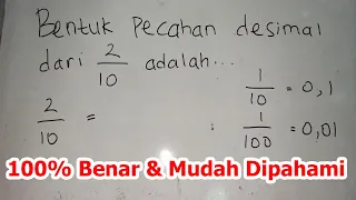 Bentuk Pecahan Desimal Dari 2/10 Adalah