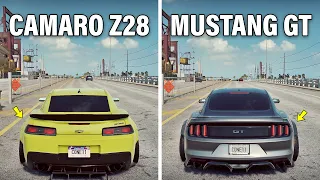 NFS Heat - CAMARO Z28 VS MUSTANG GT (WHICH IS FASTEST?)