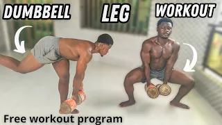 5 Exercises to build your Legs at home (Dumbbell only) - Free workout program