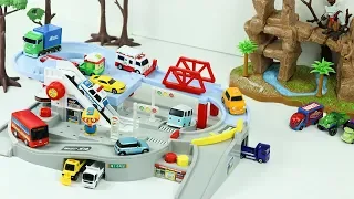 빙글빙글 버스 자동차 장난감 움직이는 토미카 시티 트랙 놀이 미니 소방차 중장비 친구들 Tomica Bus Town Car Track Toys