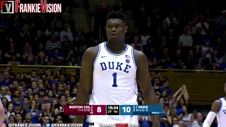 Zion Williamson Duke vs Boston College - Highlights | 2.5.19 | 16 Pts, 17 Rebs, 4 Stls, 3 Blocks!