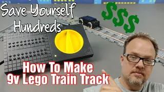 How to make your own lego 9 volt train track using Copper tape.