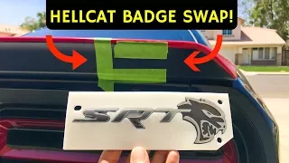 How To Install The 2017 OEM SRT Hellcat Emblem! ✔️ PN# 68312272AA