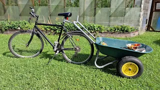 Садовая тачка 👉 велоприцеп 👌 Это просто и удобно 👍 Garden wheelbarrow 👉 bicycle trailer👌 It's simple
