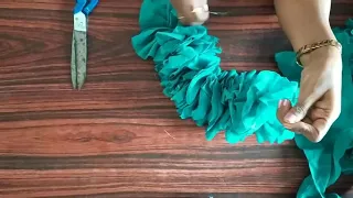 Best out of waste|how to make old saree into mat at home in tamil|convert old saree into mat|doormat