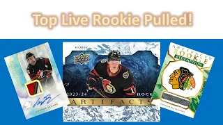 Top Live Rookie Pulled! 2023-24 Upper Deck Artifacts Hockey