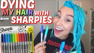 DYING MY HAIR WITH SHARPIES *permanent markers*