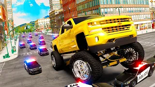 100 Craziest Lifted Vehicles Destroy Cops in GTA 5 RP