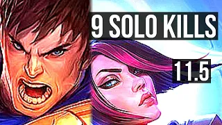 GAREN vs FIORA (TOP) | 11/1/6, 2.8M mastery, 9 solo kills, 1200+ games | KR Diamond | v11.5