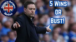 Rangers FC Latest News: 5 Wins Or Bust For Beale!