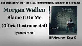 Morgan Wallen - Blame It On Me (Official Instrumental)