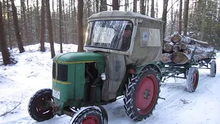 Langholztransport mit Deutz F1L514/51