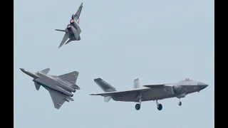 PLAAF J-20 demonstrates special aerobatics and powerful maneuverability&Land at 2022 China Airshow