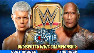 Cody Rhodes vs The Rock Undisputed WWE Championship Full Match WWE Clash At The Castle 2024