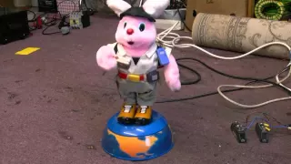 Clock Radio And Toy Rabbit Pop