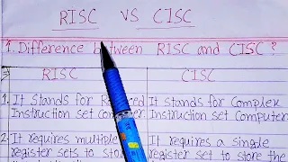 Risc vs cisc|difference between risc and cisc in hindi|reduced instruction set computer in hindi.