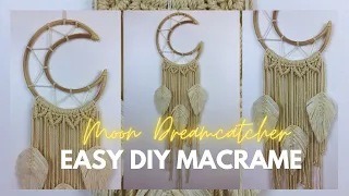 Macrame Moon Dreamcatcher Design 1| Macrame Tutorial