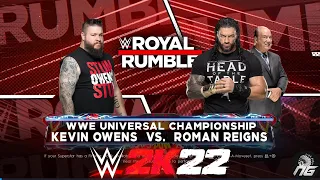 Kevin Owens vs Roman Reigns UNIVERSAL CHAMPIONSHIP MATCH WWE 2K22 Gameplay (FULL MATCH) 4K 60FPS