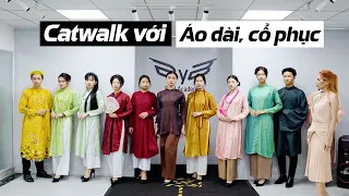 Learn how to perform and pose with traditional costumes - Vietnamese Ao Dai | Model training