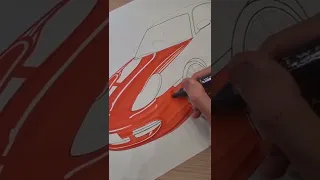 Marker Drawing Porsche 996 GT3 - #shorts
